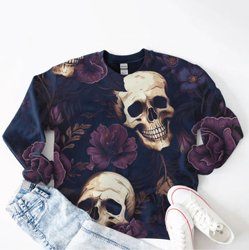 Floral Skull Sweatshirt