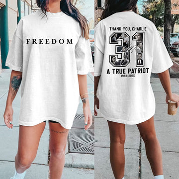 RIP Charlie Kirk Shirt | True Patriot Graphic Tshirt