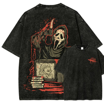 Horror Film Unisex Fit Washed T-Shirt