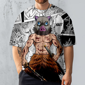Mens anime graphic shirt, graphic anime T-shirt, manga tee, manga graphic T-shirt, gift for, gym T-shirt- anime gift