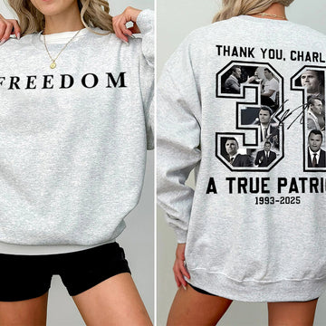 RIP Charlie Kirk Shirt | True Patriot Graphic Sweatshirt