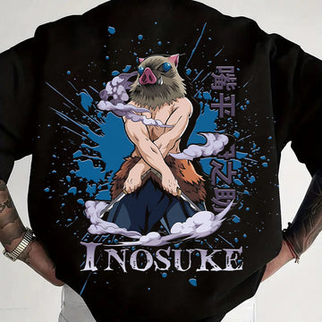 Demon Slayer Hashibira Inosuke Printed T-shirt