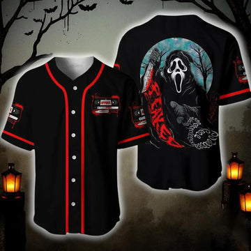 Spooky Halloween Sports Top, Scary Movie Inspired Jersey
