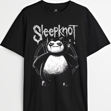 Funny Snorlax X Sleepknot Graphic Print Cotton T-shirt