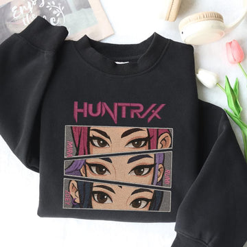 Huntrix Demon Hunter KPOP Band Embroidery Sweatshirt