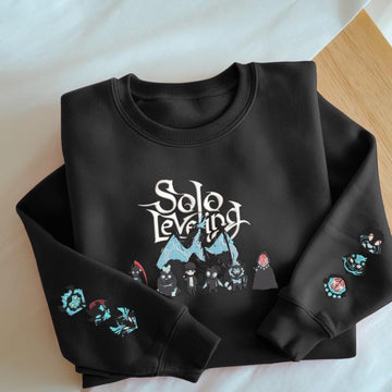 I Alone Level Up-Inspired Design Embroidered Anime Sweatshirt