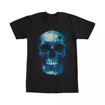 Men's Lost Gods Halloween Spider Web Skull T-Shirt