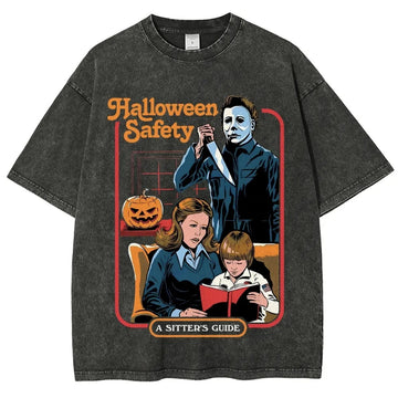 Horror Film Unisex Fit Washed T-Shirt