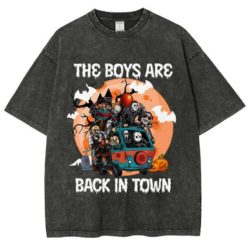 Horror Film Unisex Fit Washed T-Shirt