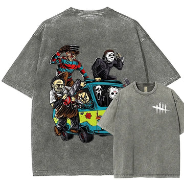Horror Film Unisex Fit Washed T-Shirt