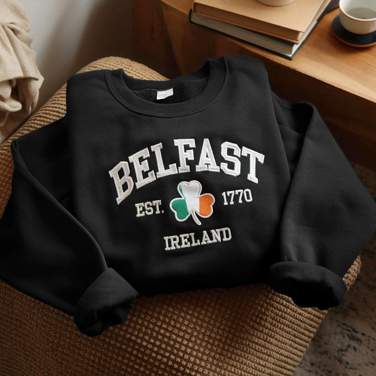 Custom Ireland City/County St Patrick's Day Embroidered Sweatshirt（BUY 2 FREE SHIPPING）