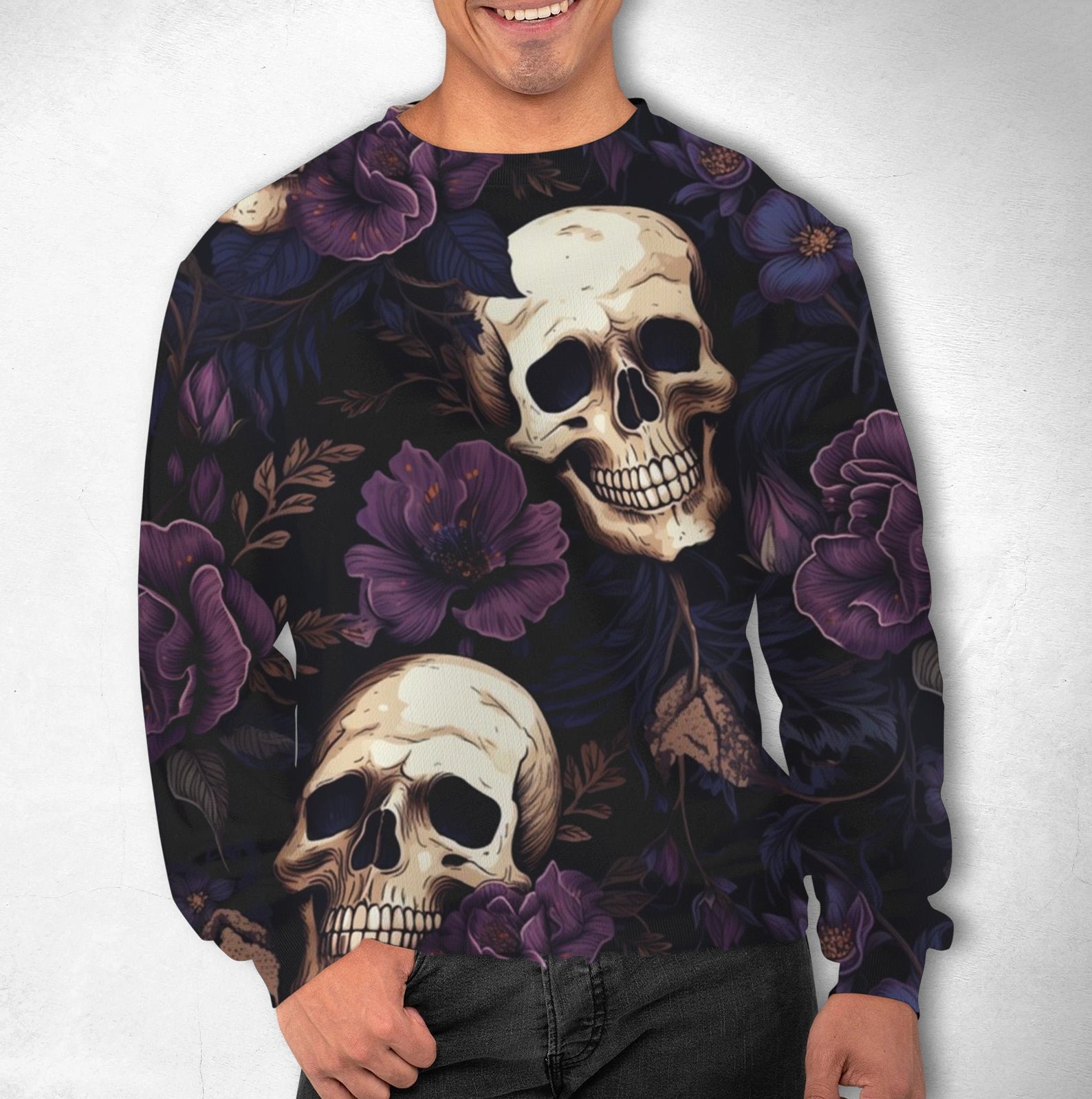 Floral Skull Sweatshirt