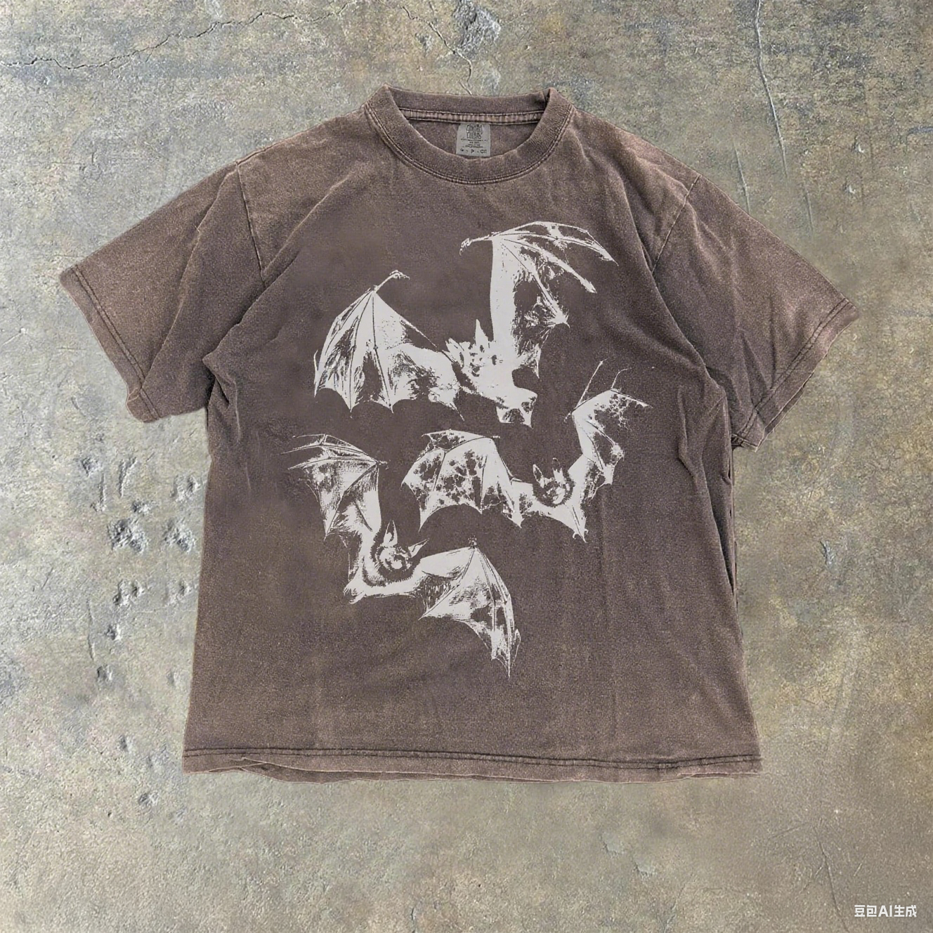 Three Bats Y2k T-Shirt, Vintage 90s Style Bat Shir