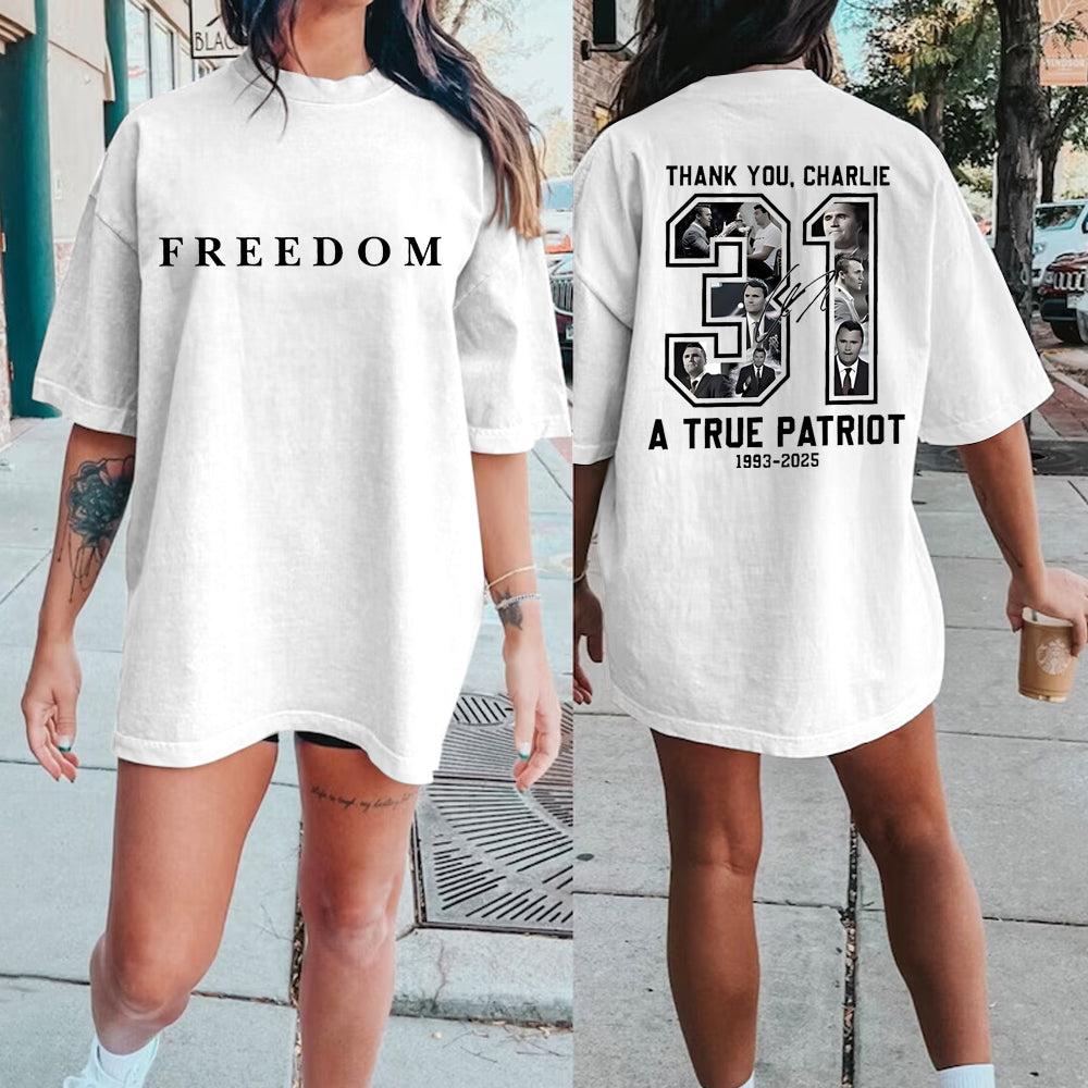 RIP Charlie Kirk Shirt | True Patriot Graphic Tshirt