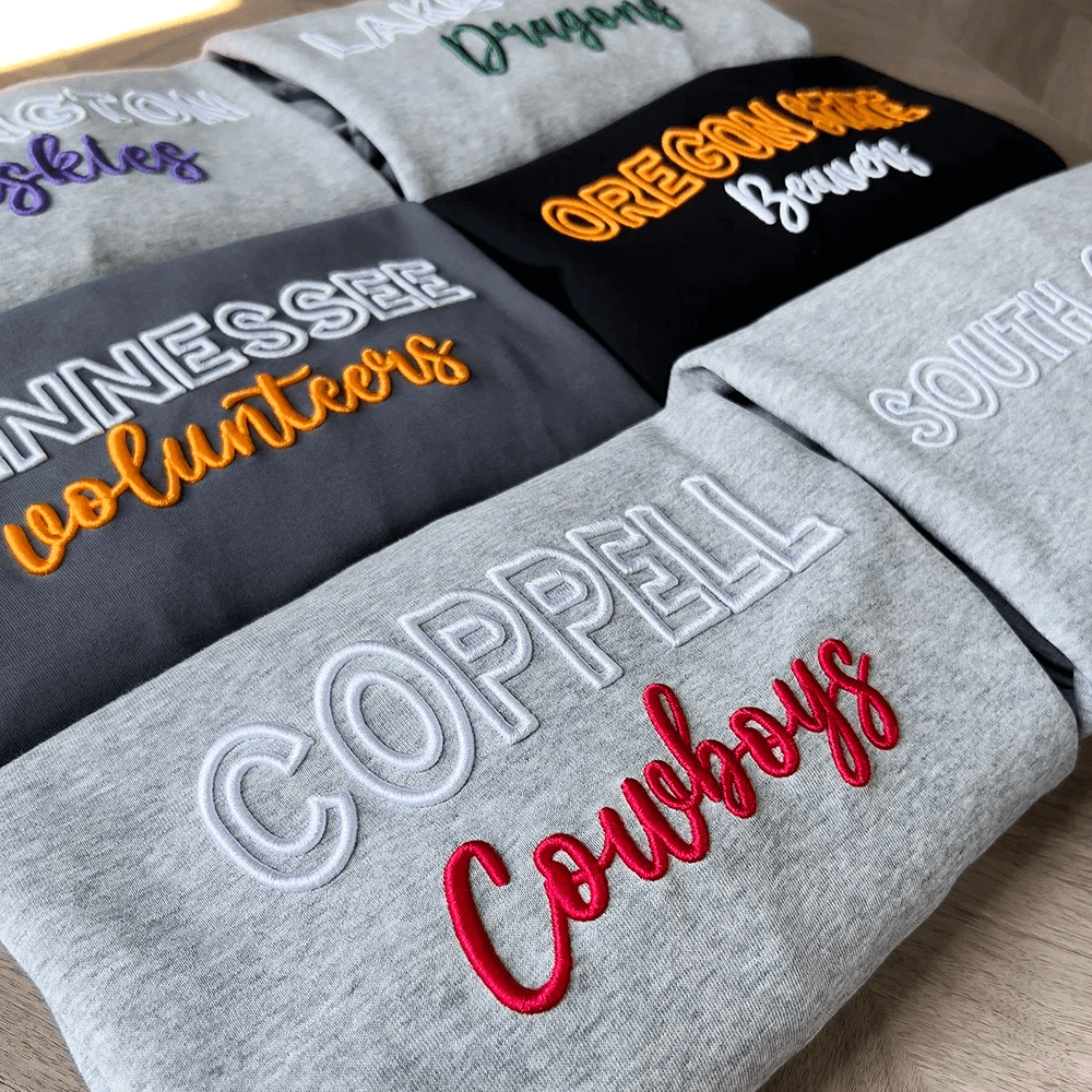 Custom Embroidered 3D Puff Team Sweatshirt