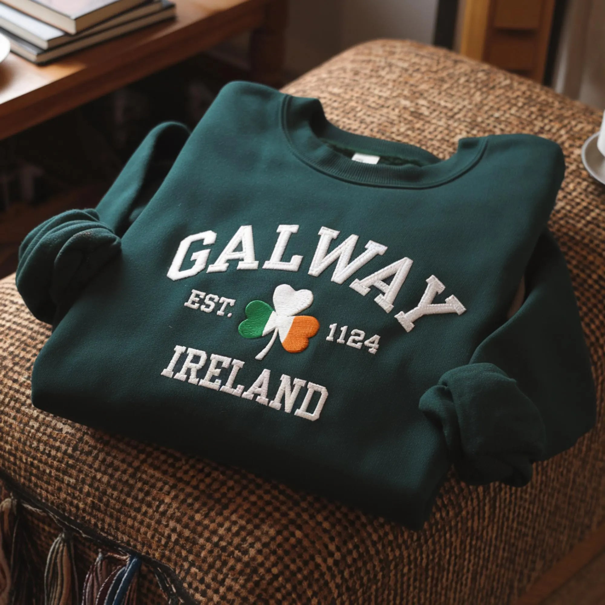 Custom Ireland City/County St Patrick's Day Embroidered Sweatshirt（BUY 2 FREE SHIPPING）