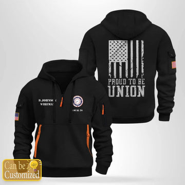 Custom Union Local_Flag Premium Quarter Zip Hoodie