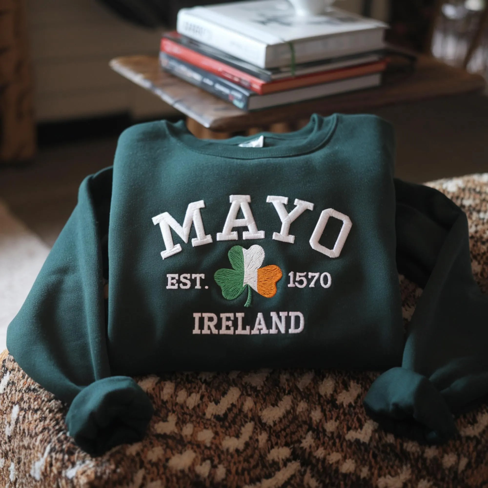 Custom Ireland City/County St Patrick's Day Embroidered Sweatshirt（BUY 2 FREE SHIPPING）