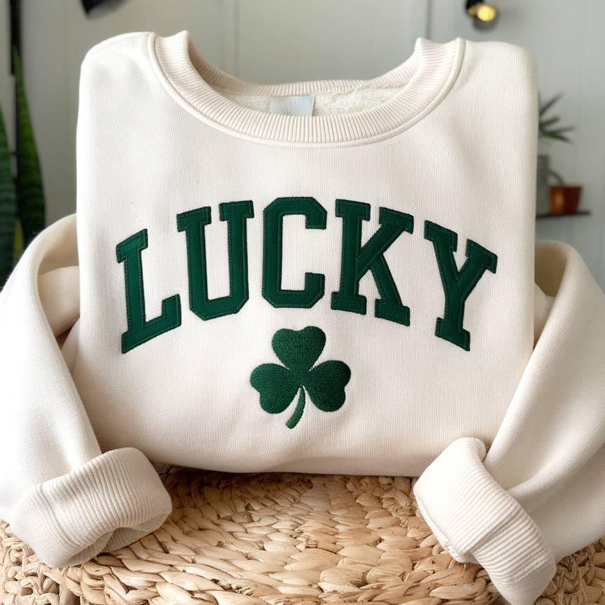 Embroidered Mama St Patrick's Day Sweatshirt