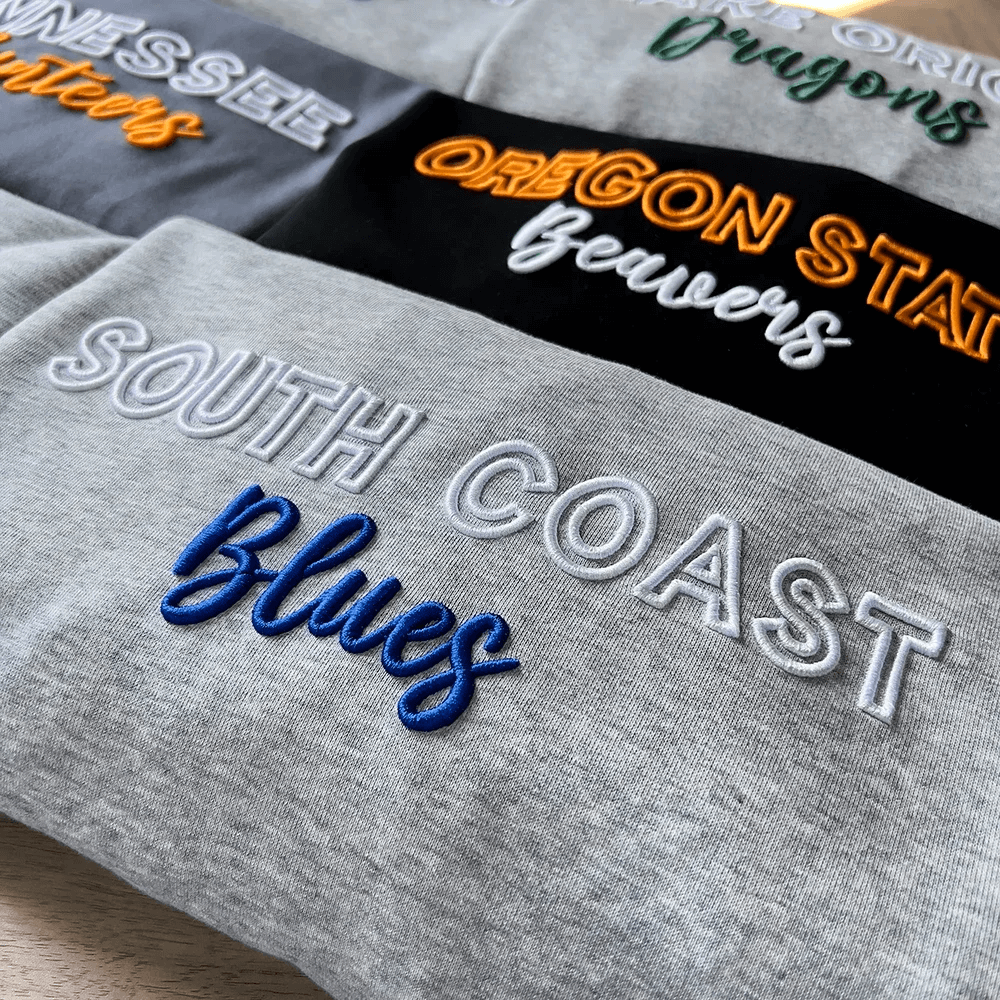 Custom Embroidered 3D Puff Team Sweatshirt
