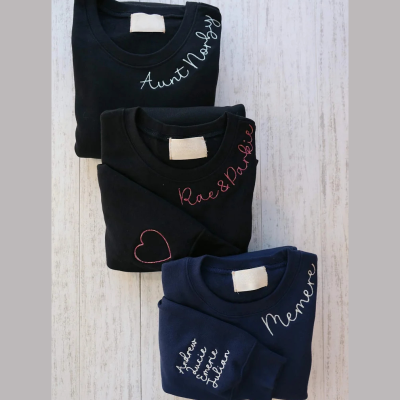 Vintage Personalized Embroidered Crewneck Sweatshirt