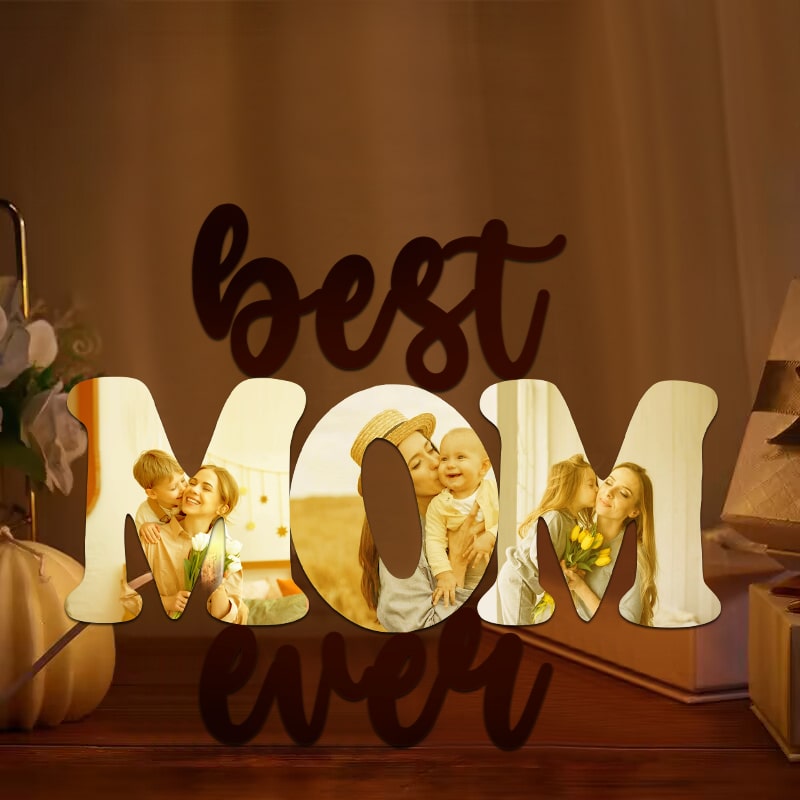Personalized best mom ever photo light