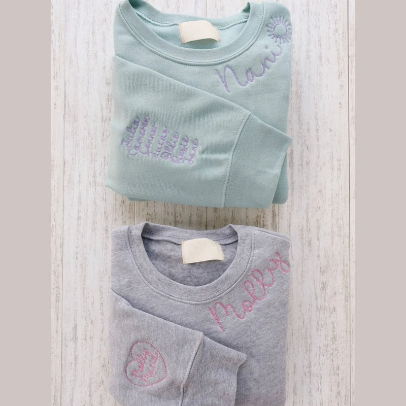 Vintage Personalized Embroidered Crewneck Sweatshirt
