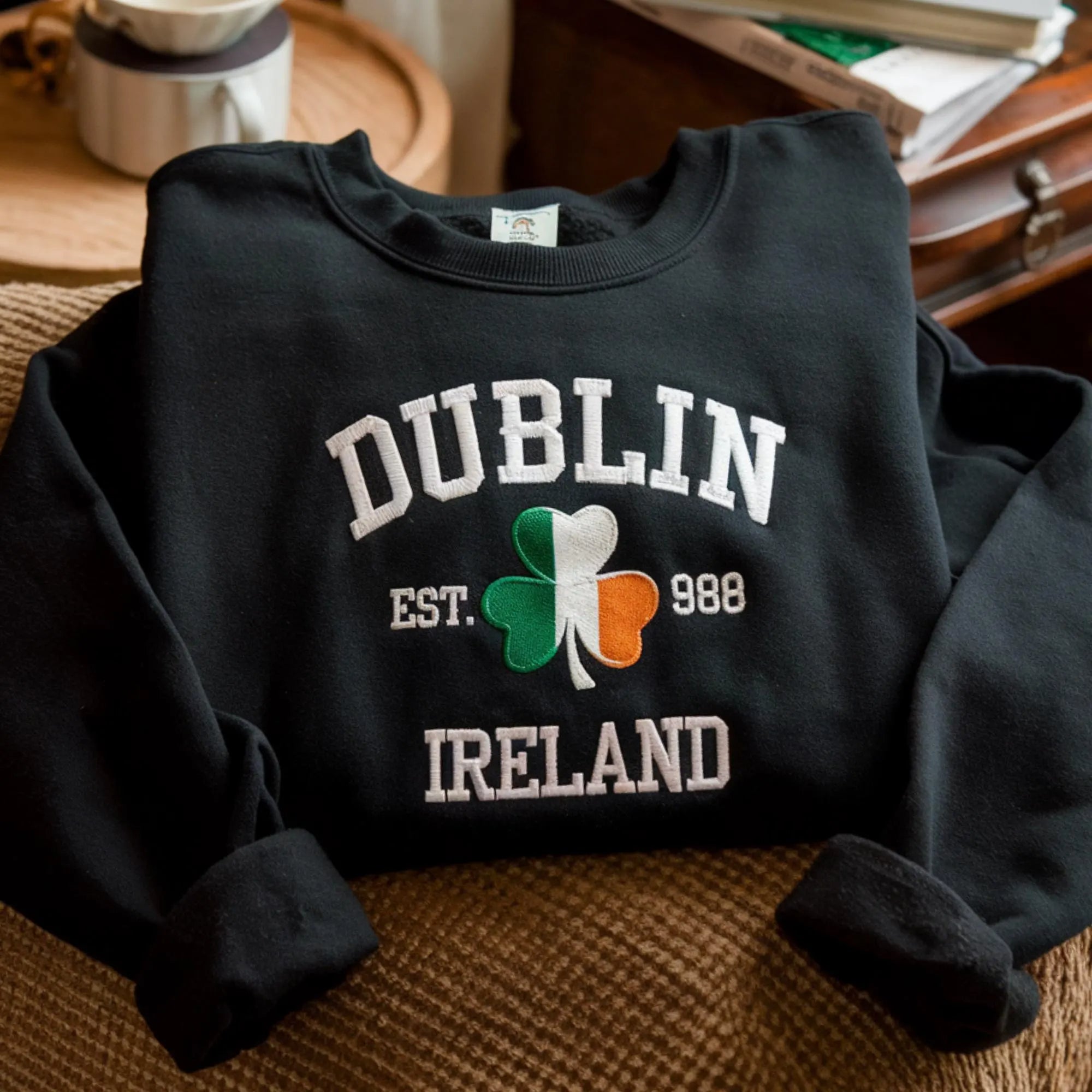 Custom Ireland City/County St Patrick's Day Embroidered Sweatshirt（BUY 2 FREE SHIPPING）