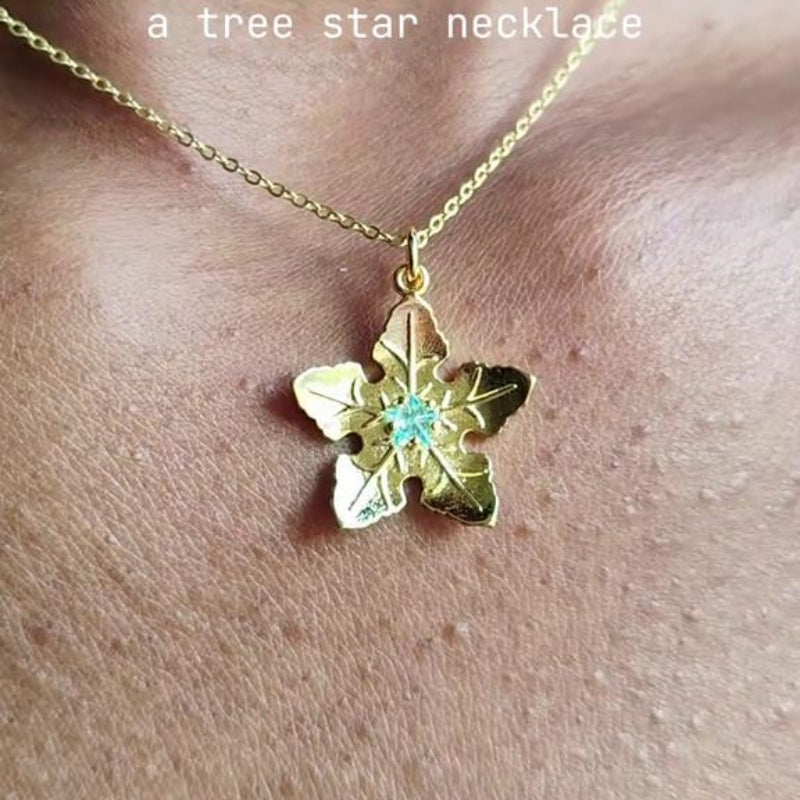 Custom Tree Star Leaf Necklace