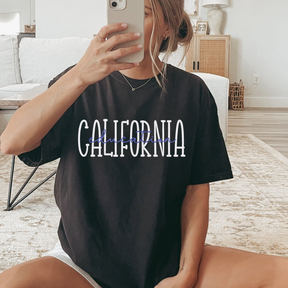 Custom College Major Embroidered T-Shirt