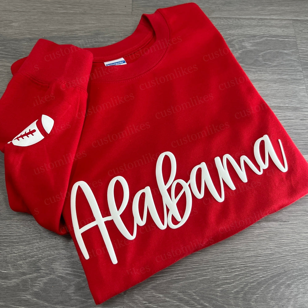 Custom Football Team Game Day Puff Sweatshirt