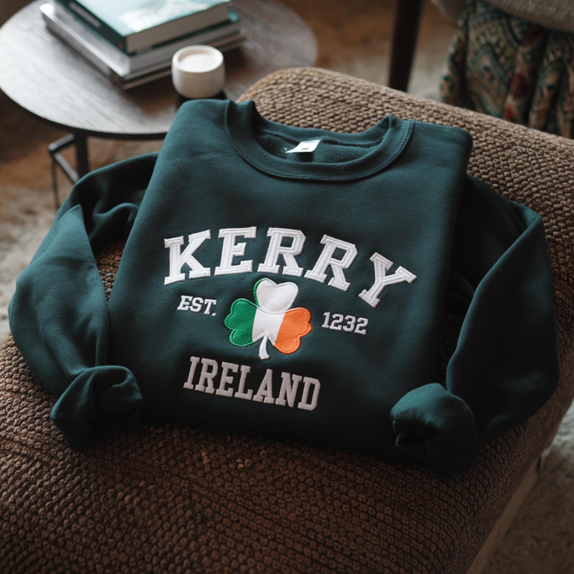 Custom Ireland City/County St Patrick's Day Embroidered Sweatshirt（BUY 2 FREE SHIPPING）
