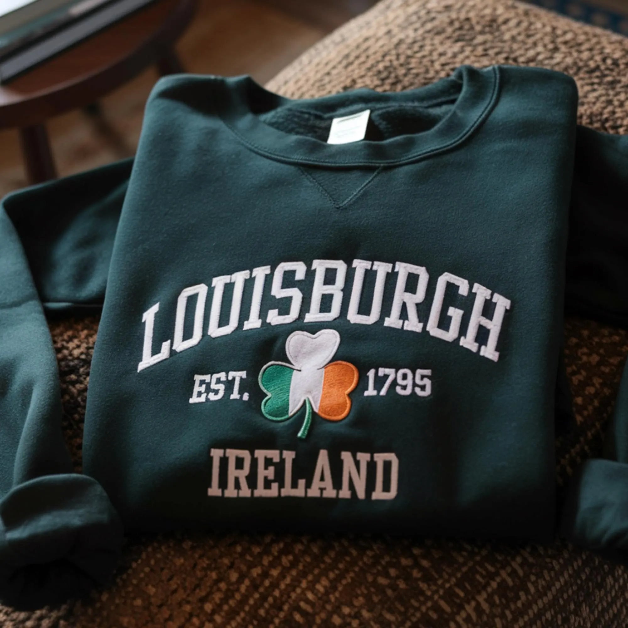 Custom Ireland City/County St Patrick's Day Embroidered Sweatshirt（BUY 2 FREE SHIPPING）