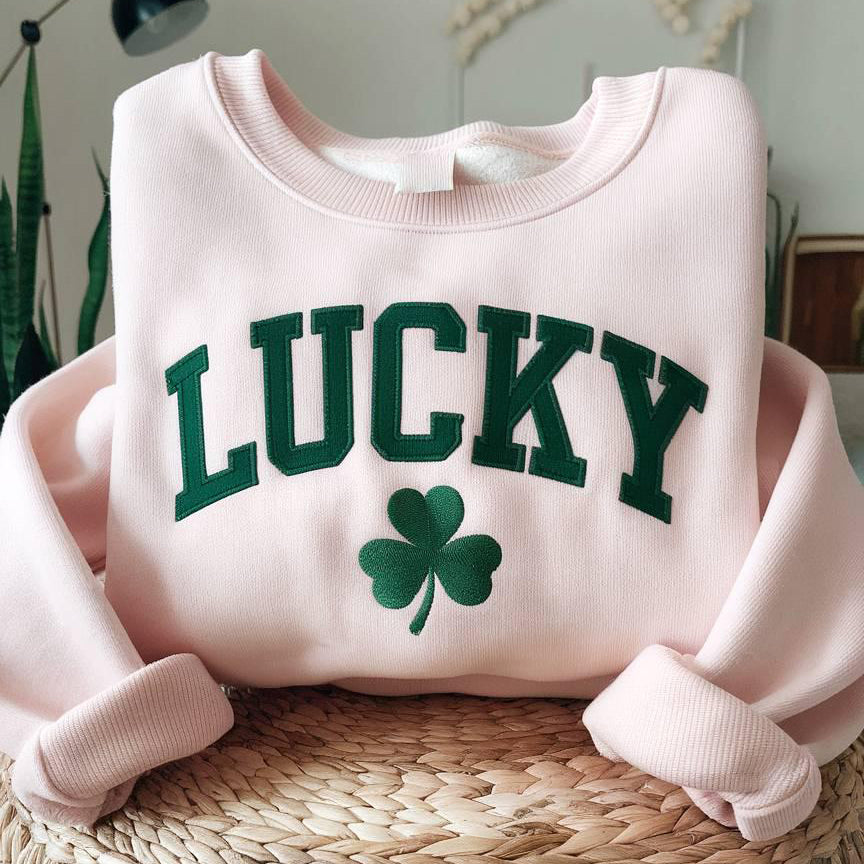 Embroidered Mama St Patrick's Day Sweatshirt