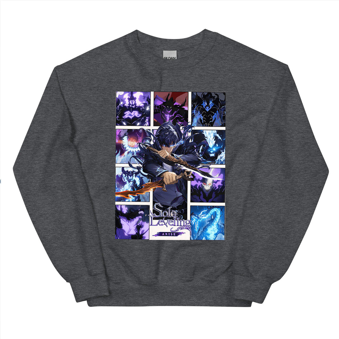Men Black Anime Solo Leveling Sung Jinwoo Cotton Sweatshirt
