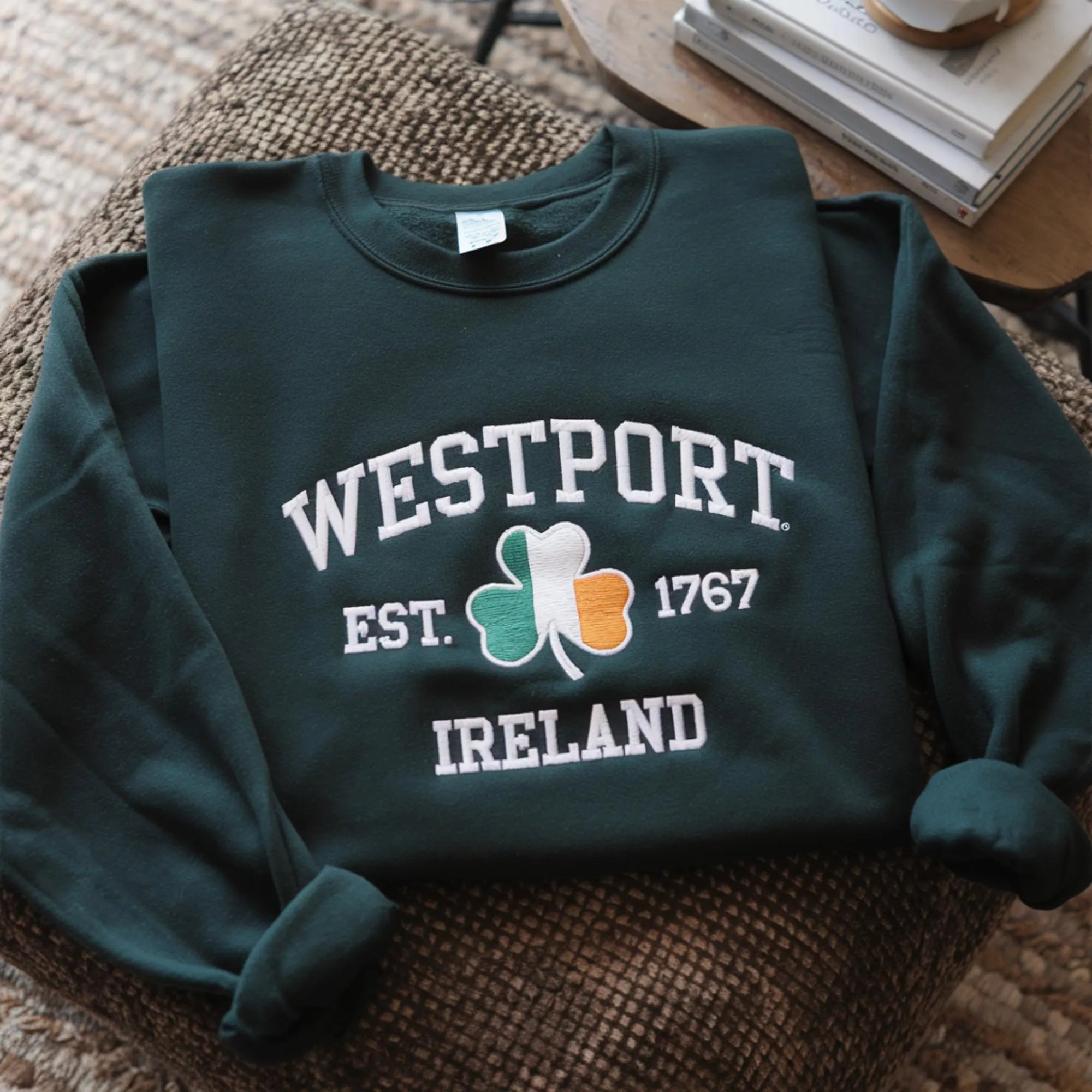 Custom Ireland City/County St Patrick's Day Embroidered Sweatshirt（BUY 2 FREE SHIPPING）