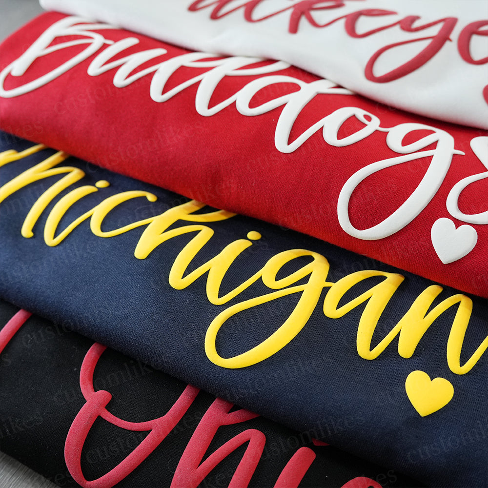 Custom Football Team Game Day Puff T-shirt