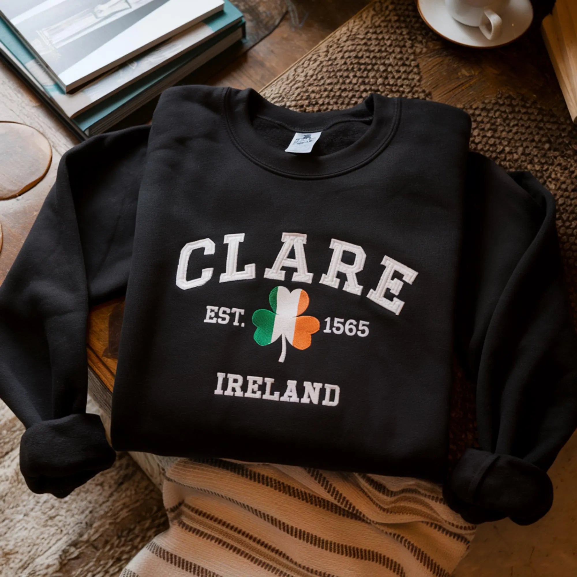 Custom Ireland City/County St Patrick's Day Embroidered Sweatshirt（BUY 2 FREE SHIPPING）