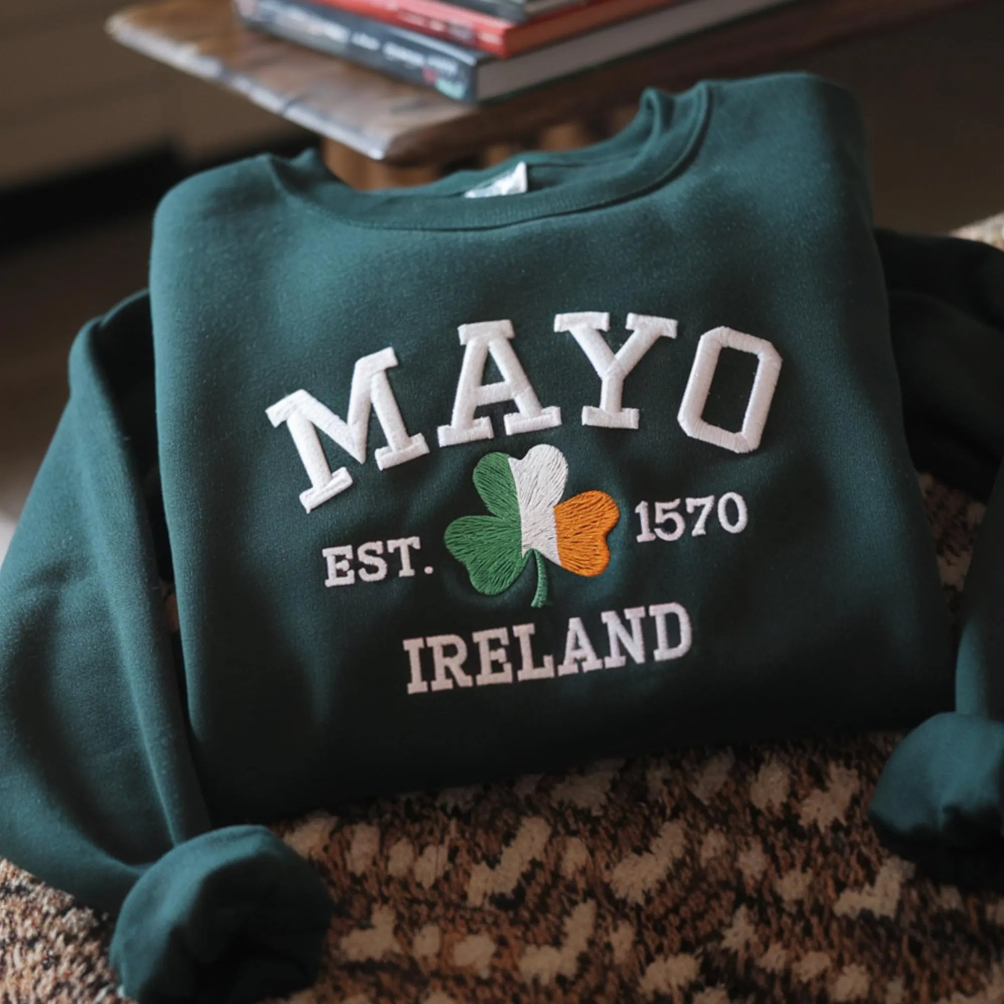 Custom Ireland City/County St Patrick's Day Embroidered Sweatshirt（BUY 2 FREE SHIPPING）
