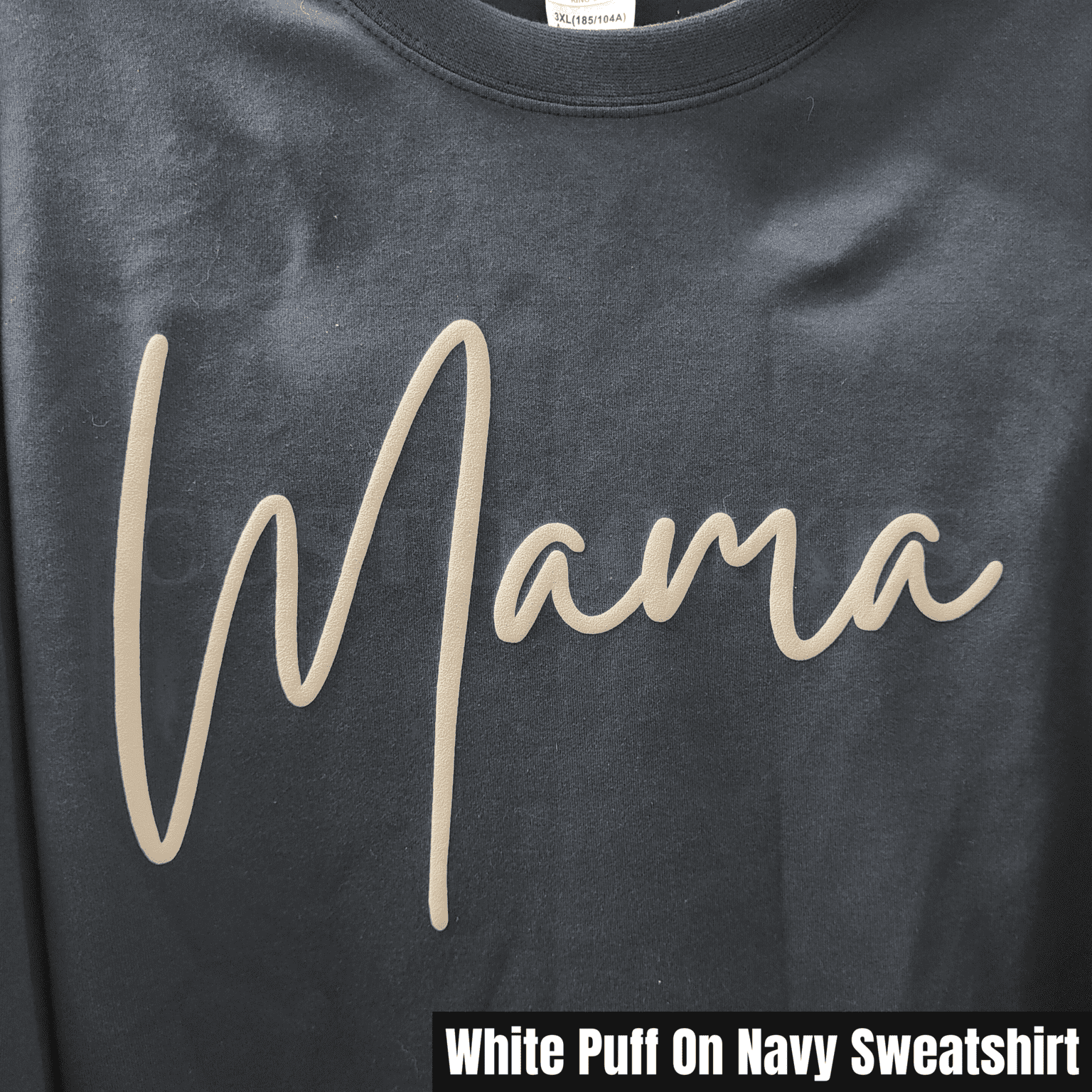 Puff Print Mama Sweatshirt With Kid Names On Sleeve