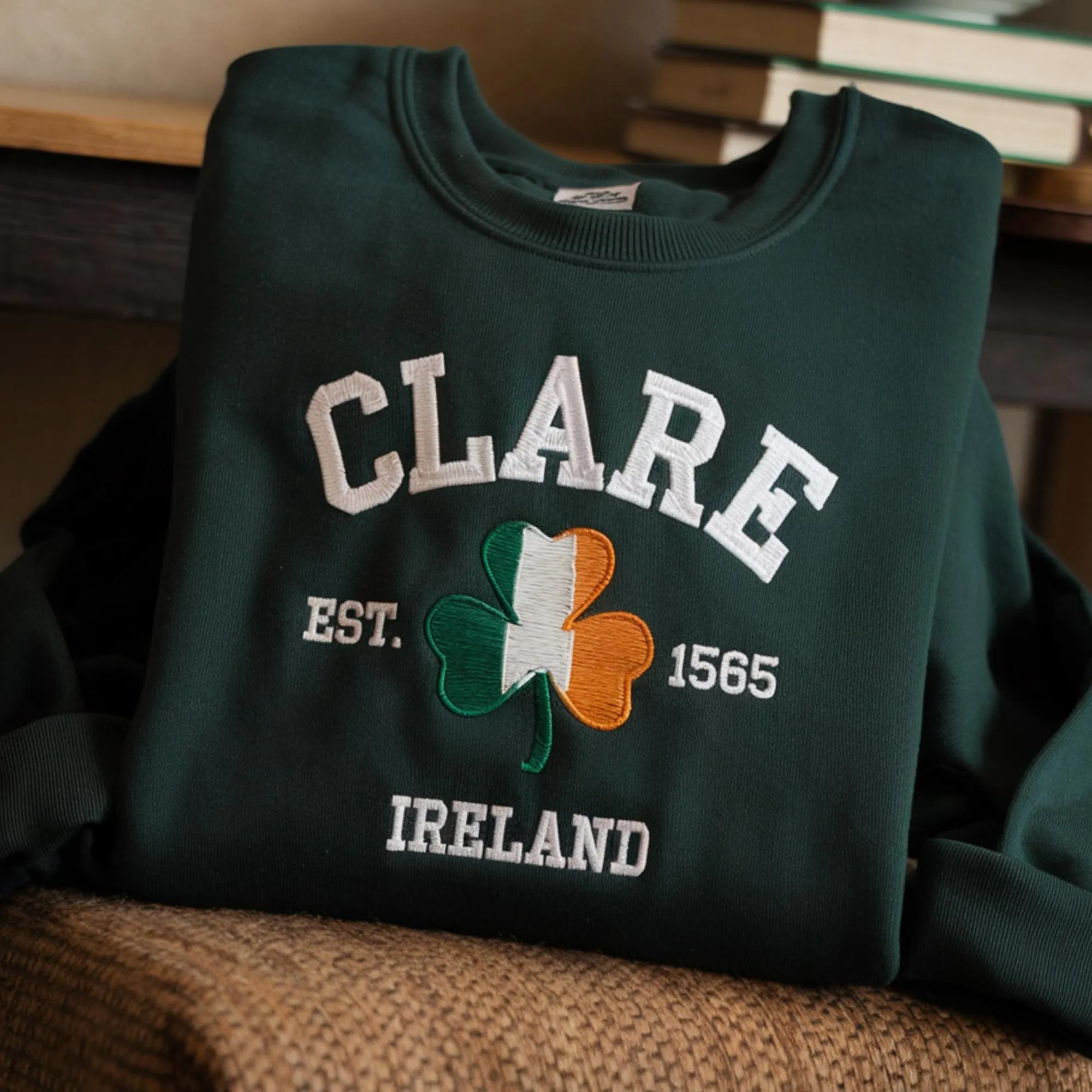 Custom Ireland City/County St Patrick's Day Embroidered Sweatshirt（BUY 2 FREE SHIPPING）