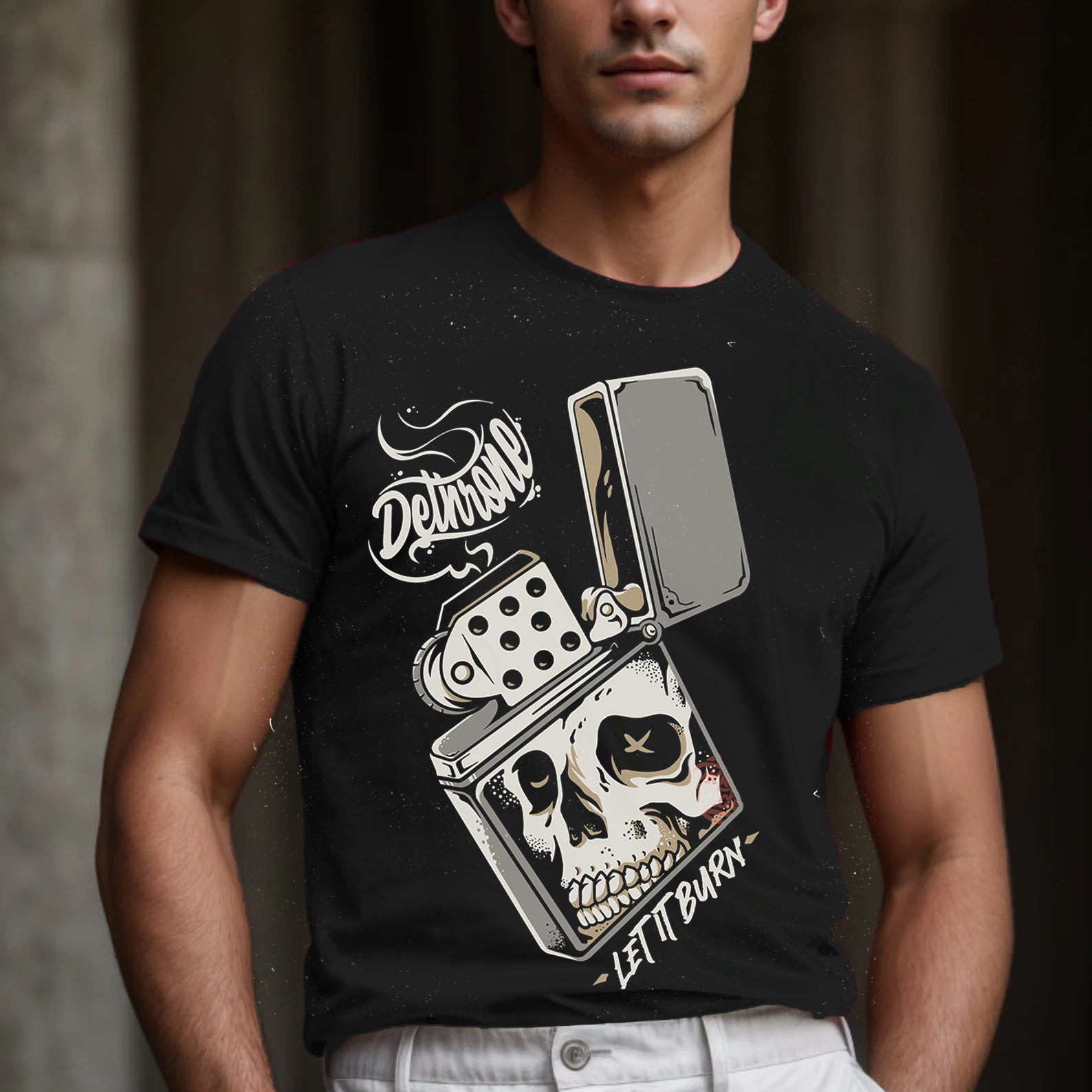 Men's lighter skull T-shirt
