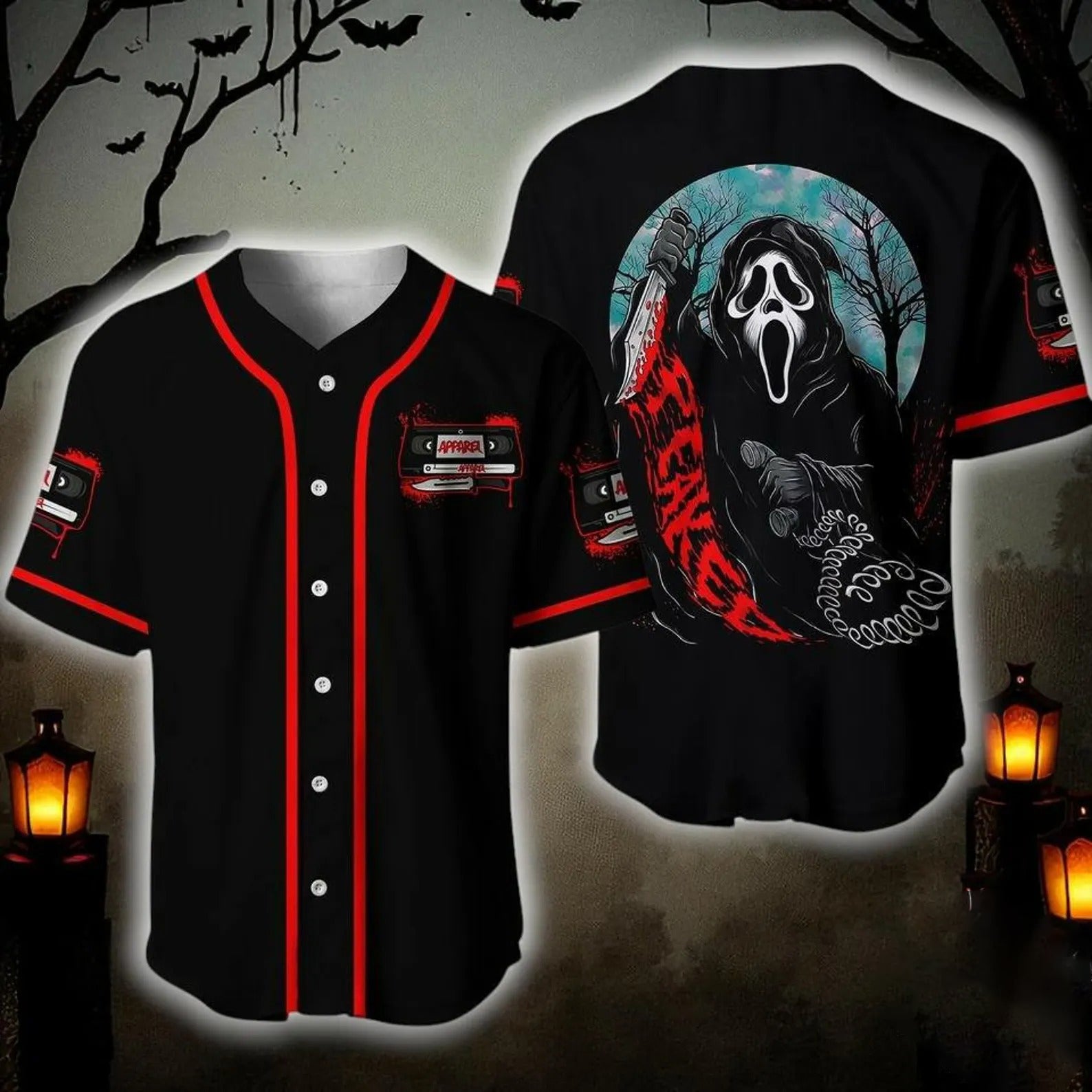 Spooky Halloween Sports Top, Scary Movie Inspired Jersey