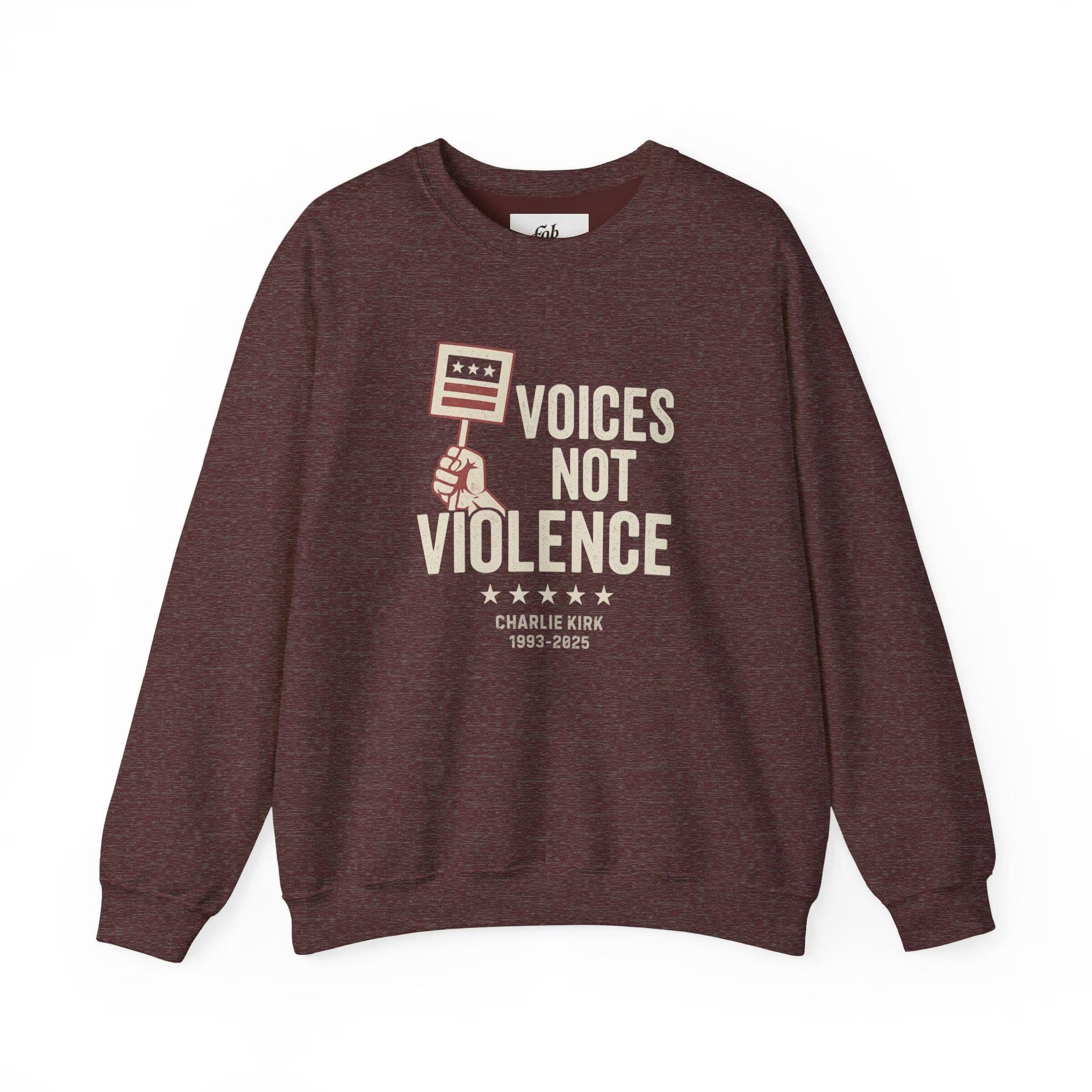 Voices Not Violence Charlie Kirk Sweatshirt