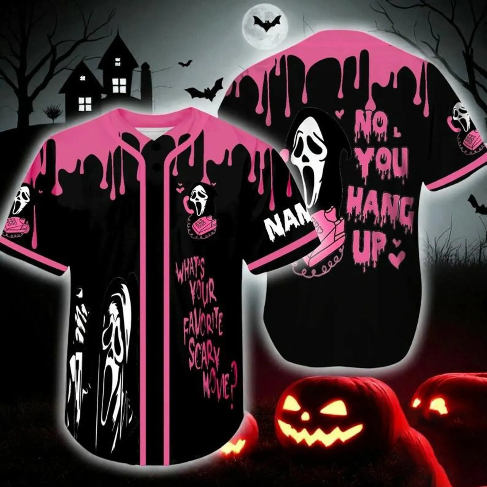 Horror Movie Costume  Scary Face Jersey