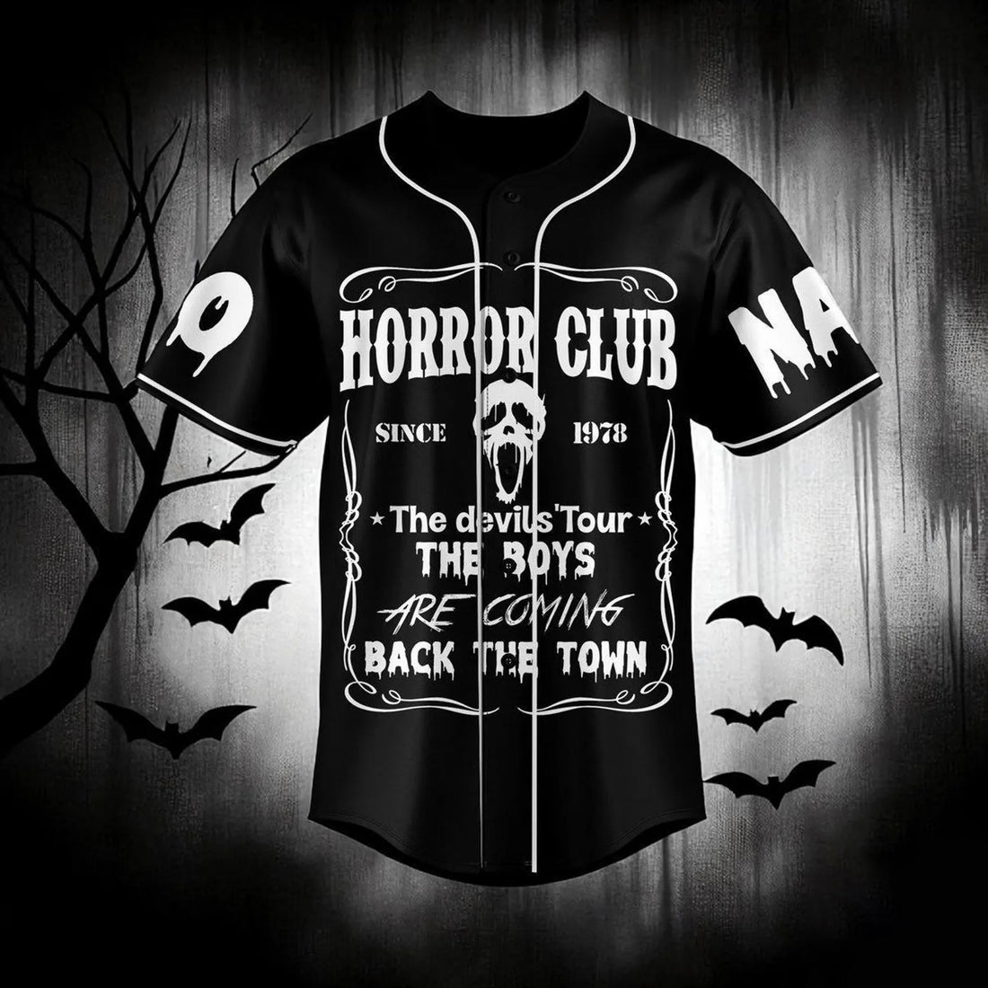 Halloween Horror Club  Custom Name & Number Jersey