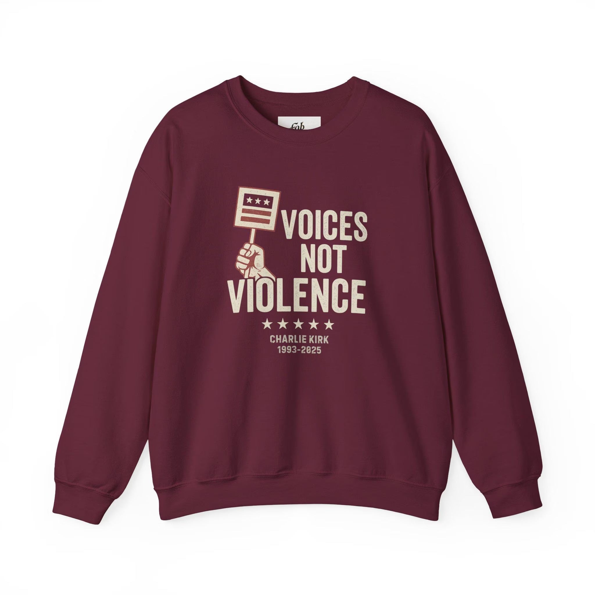 Voices Not Violence Charlie Kirk Sweatshirt