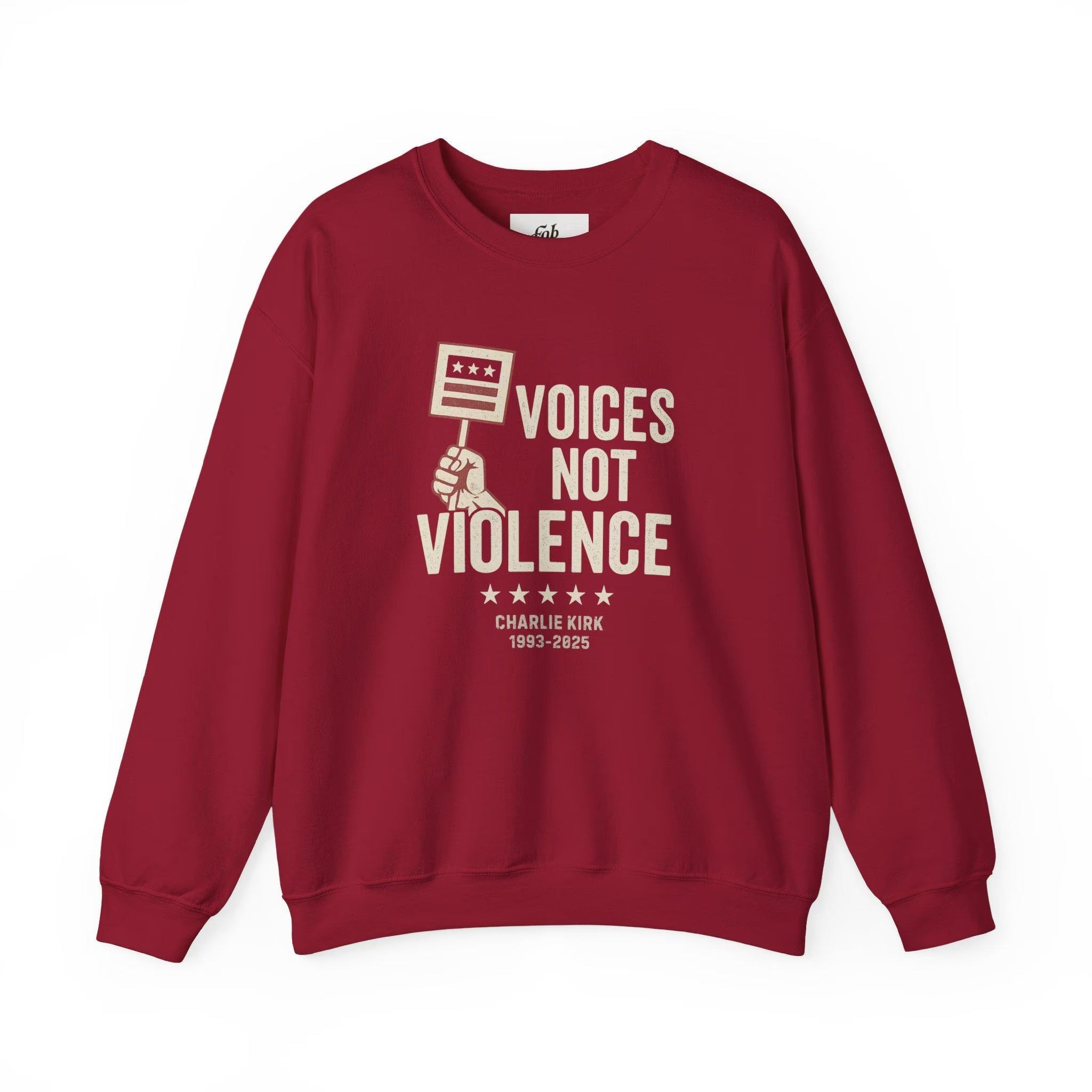 Voices Not Violence Charlie Kirk Sweatshirt