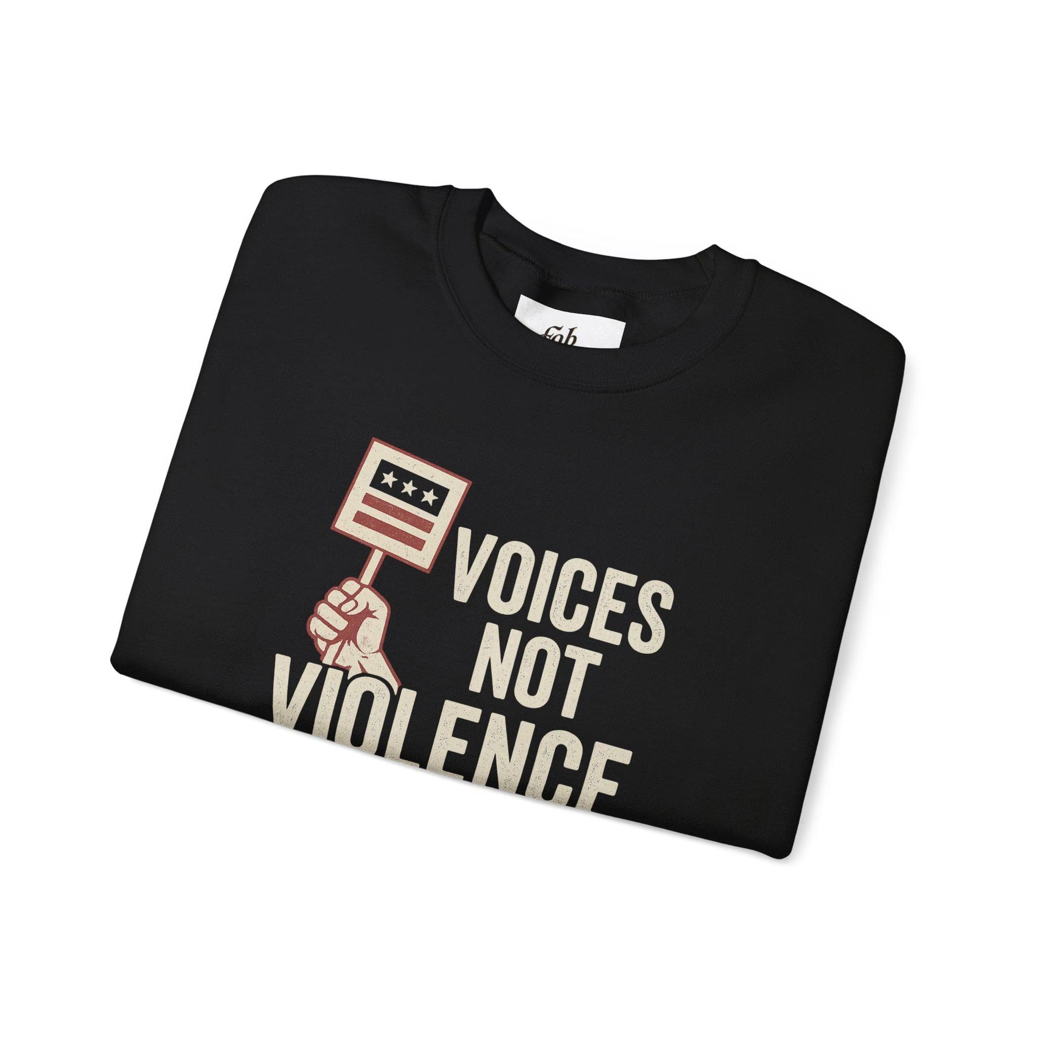 Voices Not Violence Charlie Kirk Sweatshirt
