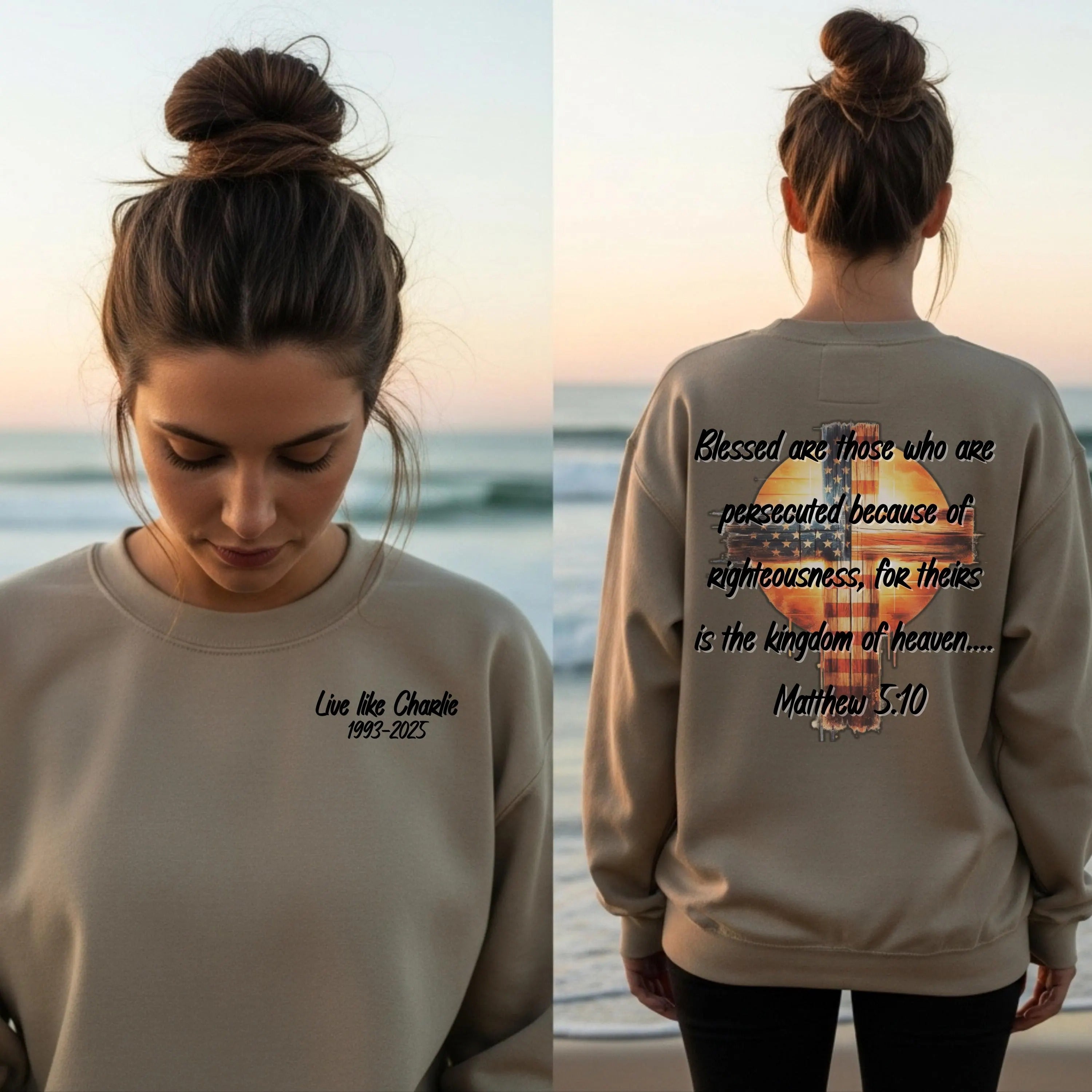 Live like Charlie Kirk Matthew 5:10 Sweatshirt